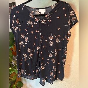 Liz Claiborne summer floral blouse xl